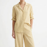 Polyester Stretch Linen-Look Fabric, 200 gsm, 165 cm — Beige, ref EF-246815
