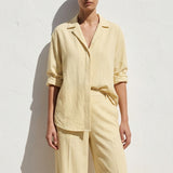 Polyester Stretch Linen-Look Fabric, 200 gsm, 165 cm — Beige, ref EF-246815