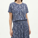 White Flecks Jersey Knit, Viscose