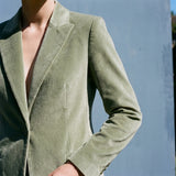 Polyester Stretch Velvet Fabric, 250 gsm, 185 cm — Khaki