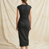 Black Tone-on-Tone Scuba Knit, Polyester