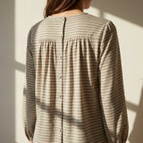Sage Horizontal-Stripe Jersey Knit, Cotton