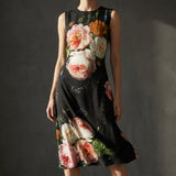 Pink Roses Twill, Viscose