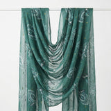 Teal Paisley Chiffon