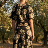 Cream Floral Scuba Knit