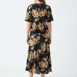 Cream Floral Scuba Knit