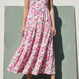 Pink Flowers Crepe