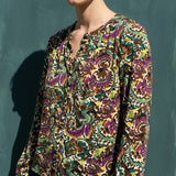 Purple Abstract Jersey Knit, Viscose