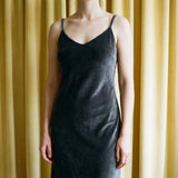 Dark Grey Marl Velvet, Polyester, 299 gsm