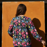 Pink Bold-Floral Jersey Knit, Cotton