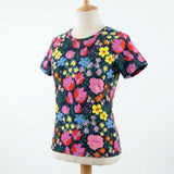 Pink Bold-Floral Jersey Knit, Cotton
