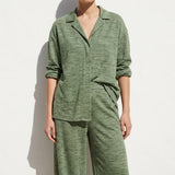 Green Marl Linen-Look, Polyester, 160 gsm