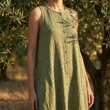 Green Heather Linen-Look, Polyester