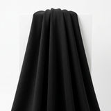 Brushed Polyester Cotton Scuba Knit Fabric, 250 gsm, 165 cm — Black