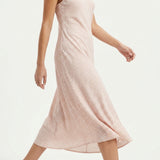 White Irregular-Dot Crepe, Polyester