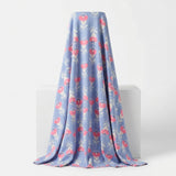 Pink Flowers Jersey Knit, Cotton