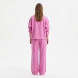 Polyester Stretch Linen-Look Fabric, 200 gsm, 165 cm — Pink