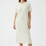 Polyester Stretch Rib Knit Fabric, 220 gsm, 165 cm — White