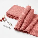 Red Chevron Jacquard, Viscose-Poly