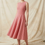 Red Chevron Jacquard, Viscose-Poly