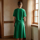 Polyester Stretch ITY Knit Fabric, 230 gsm, 158 cm — Green