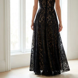 Black Floral Lace, Cotton, 180 gsm