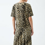 Black Leopard Knit, Polyester, 215 gsm
