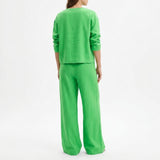 Bright Green Textured Linen-Look, Polyester