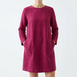 Polyester Stretch Linen-Look Fabric, 280 gsm — Pink, ref EF-250894