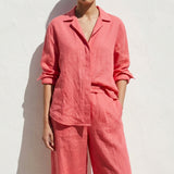 100% Ramie Woven Fabric, 90 gsm — Pink