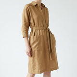 Linen Tencel Lyocell Woven Fabric, 190 gsm — Khaki
