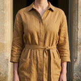 Linen Tencel Lyocell Woven Fabric, 190 gsm — Khaki