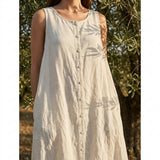 Linen Viscose Woven Fabric, 170 gsm — White
