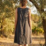 Linen Viscose Woven Fabric, 140 gsm — Grey