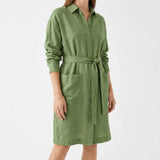 Linen Tencel Lyocell Woven Fabric, 190 gsm — Green