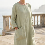 Light Sage Linen-Look, Linen-Viscose