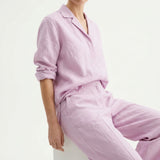Linen Cotton Woven Fabric, 185 gsm — Purple