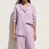 Linen Cotton Woven Fabric, 185 gsm — Purple