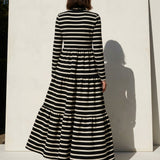 Black Horizontal-Stripe Ponte Knit, Viscose-Nylon, 320 gsm, 158 cm