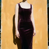 Purple Marl Velvet, Poly-Cotton