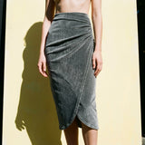 Heather Grey Marl Velvet, Poly-Cotton, 250 gsm