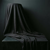 Cotton Polyester Velvet Fabric, 370 gsm, 160 cm — Black