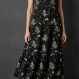 Light Green Abstract Crepe, Polyester