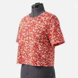 White Floral Jersey Knit, Viscose, 180 gsm