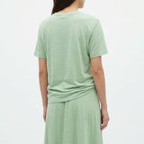 Light Green Marl Jersey Knit, Poly-Linen