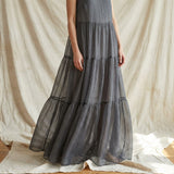 100% Polyester Chiffon Fabric, 70 gsm, 148 cm — Grey