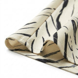 Black Brushstrokes Satin, Viscose