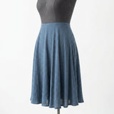Blue Tone-on-Tone Dot Crepe, Viscose