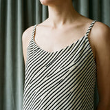Dark Grey Horizontal-Stripe Velvet, Polyester