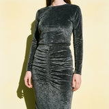 Light Grey Marl Velvet